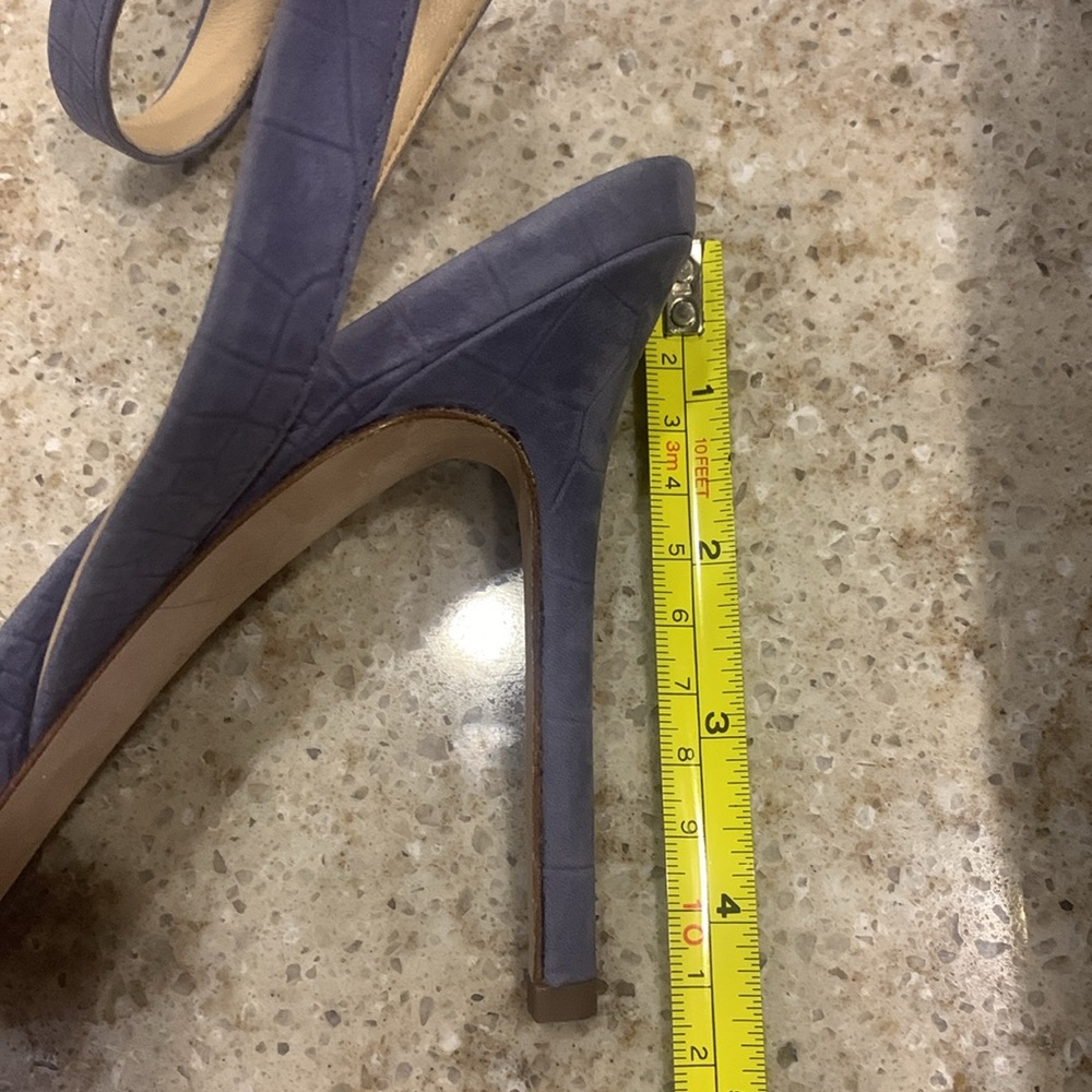 NWOT Veronica Beard Darcelle Sing Heels in Blue Suede Size 8 - Picture 10 of 10